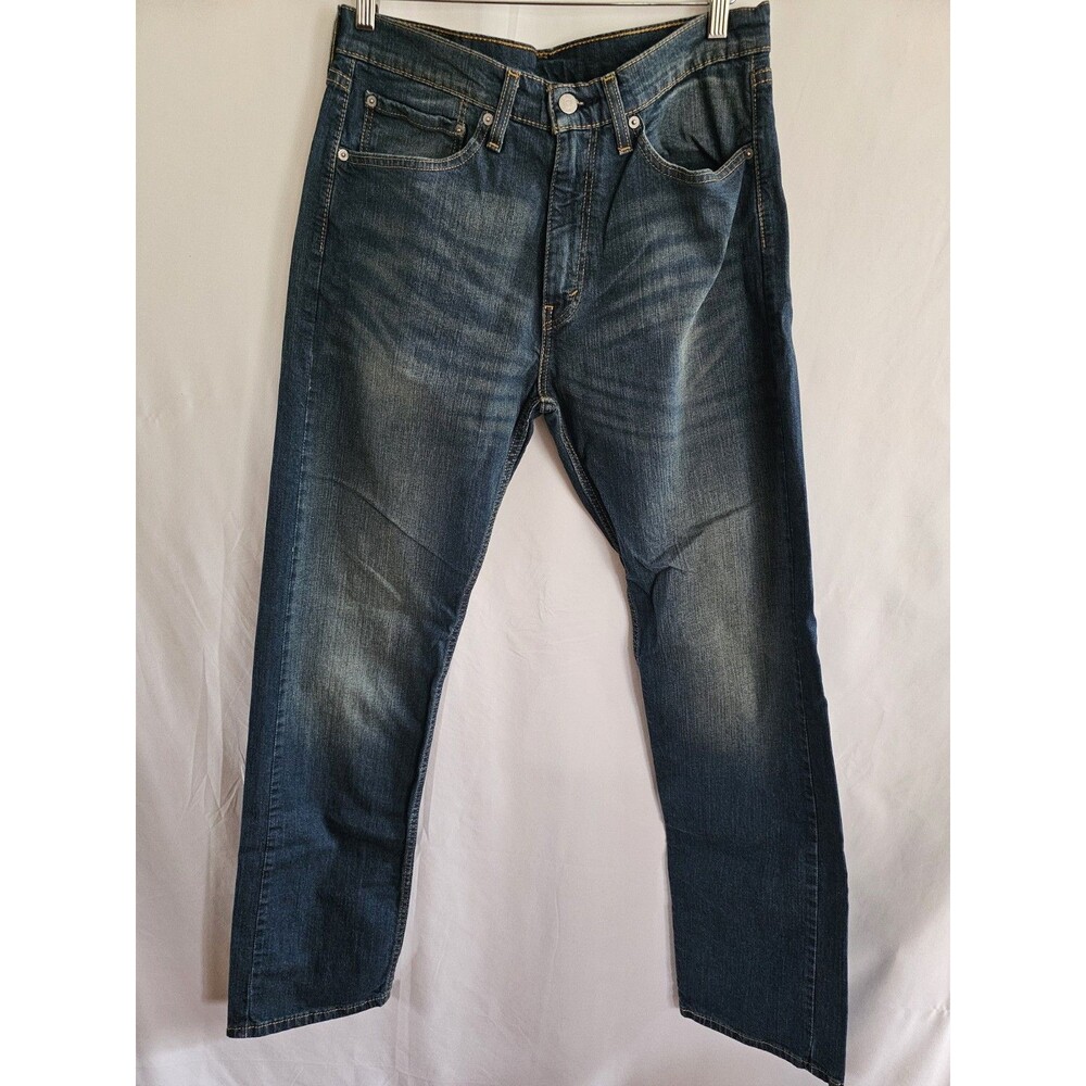 Levi Strauss Jeans Men's Straight Zipper Fly Blue Denim 505 Jeans Size 34 x 34